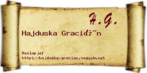 Hajduska Gracián névjegykártya
